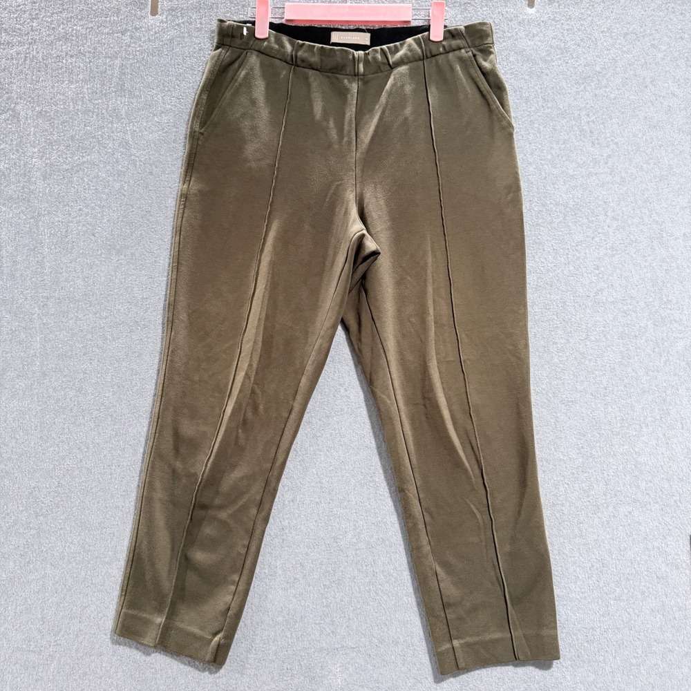 Everlane Dream Pant Olive Green Tapered Knit Trousers Womens Size Medium